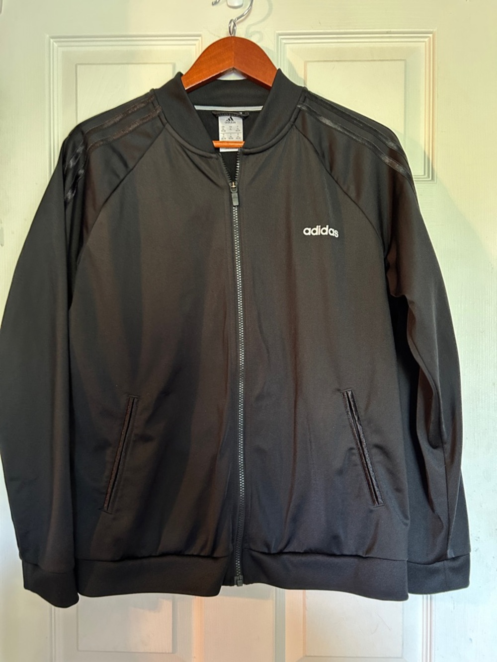 adidas Black Men’s Bomber-Style Track Jacket